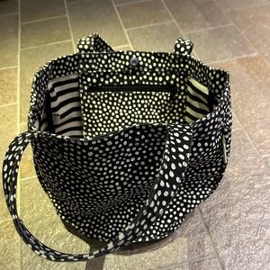 Design Tote bag black and white. Dots and stripes